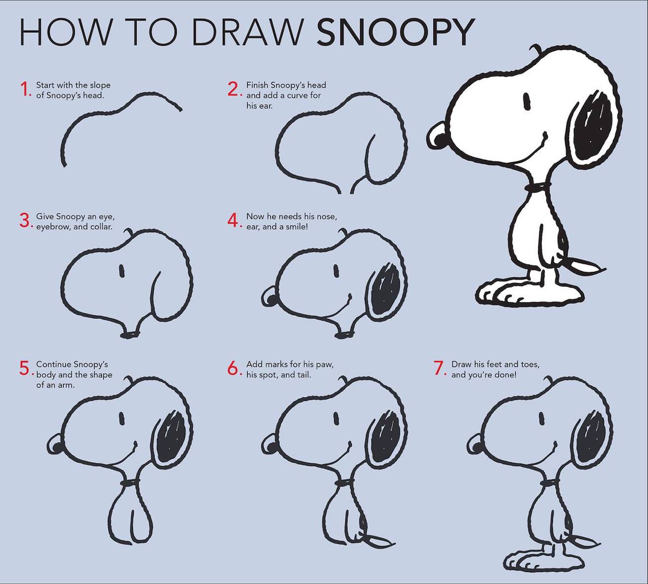 HOW TO DRAW SNOOPY