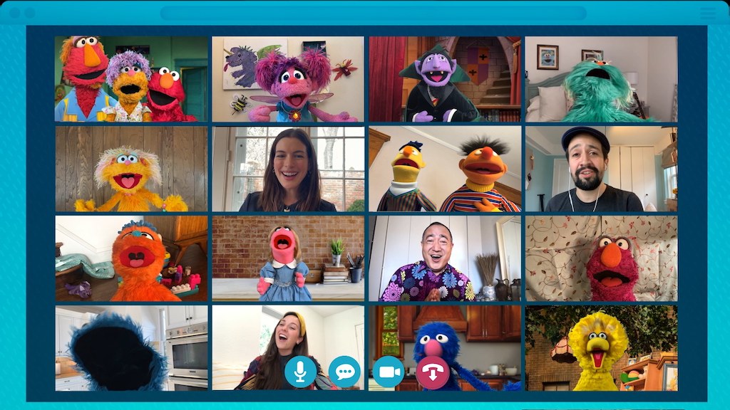 セサミストリートが特別番組 Elmo S Playdate を放送 アン ハサウェイら豪華ゲストもオンライン会議形式で出演 サピエンストゥデイ