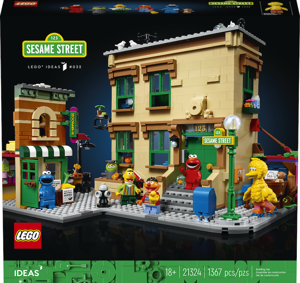 セサミストリートのレゴ®︎『LEGO®︎ Ideas 123 Sesame Street』が登場—123番地のアパートやフーパーさんのお店も