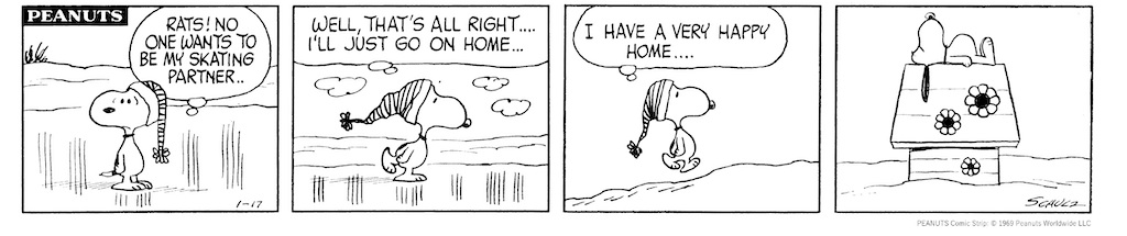 『PEANUTS』（『ピーナッツ』） 1969年1月17日 デイリー版コミック