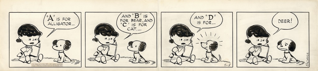 『PEANUTS』(ピーナッツ)原画/1952年9月5日