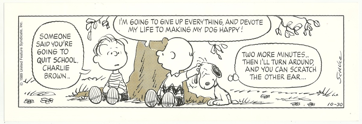 『PEANUTS』原画 1989年10月30日